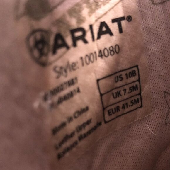 Ariat Womens Fatbaby Heritage Western Cowboy Boots 10B Suede Tan Blue Pull On - Picture 3 of 16